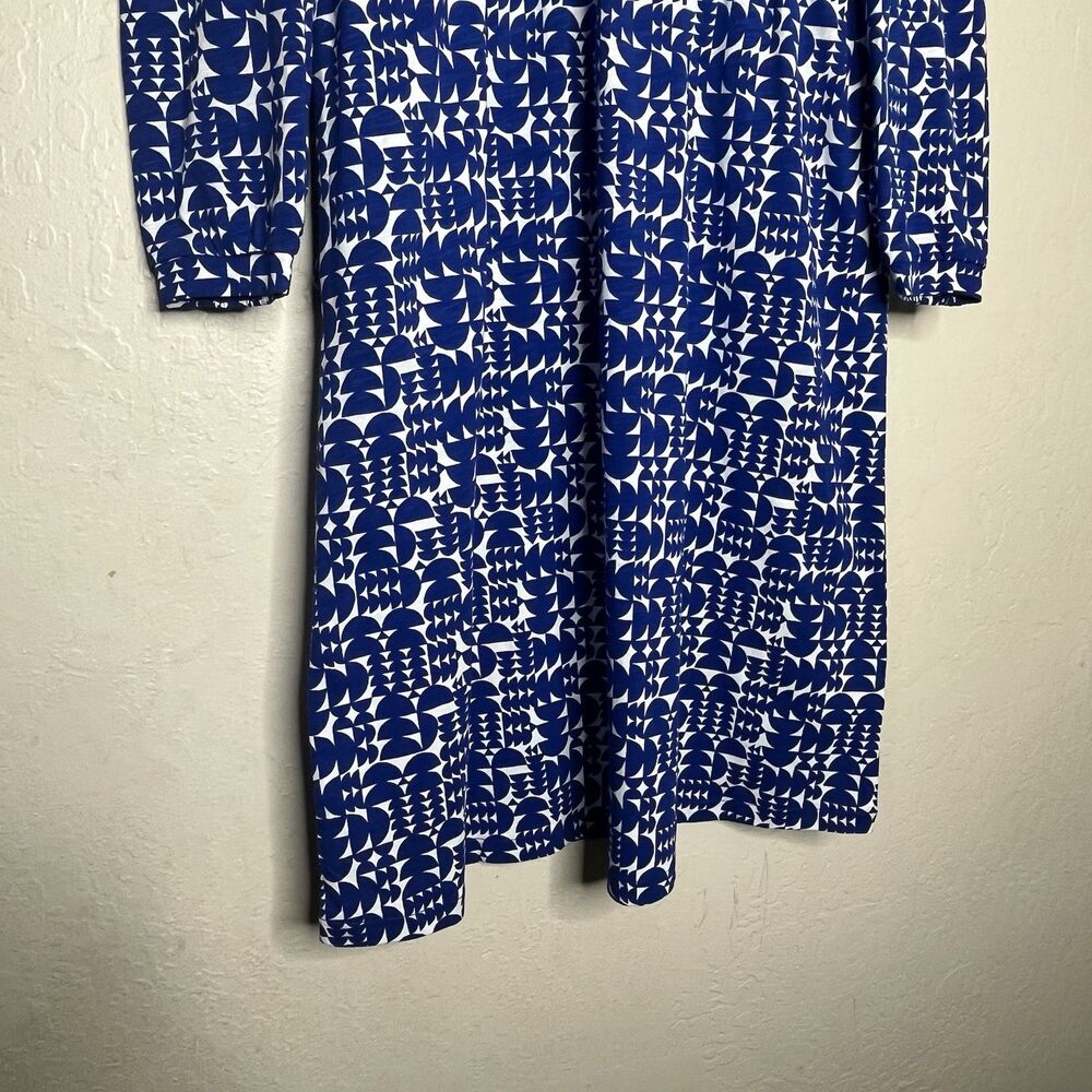 Boden Naomi Blue White Tencel Jersey Dress Pockets Women’s Size 8 L - Picture 3 of 15